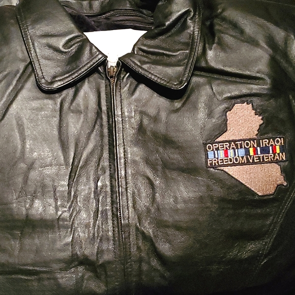 Operation Iraq Freedom Veteran Leather Jacket